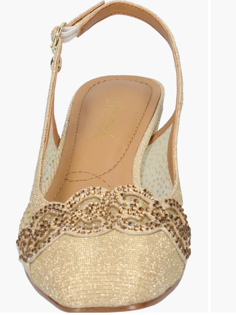 Renee Faleece Crystal Embellished Slingback Pump- Size 9W - Picture 2 of 7